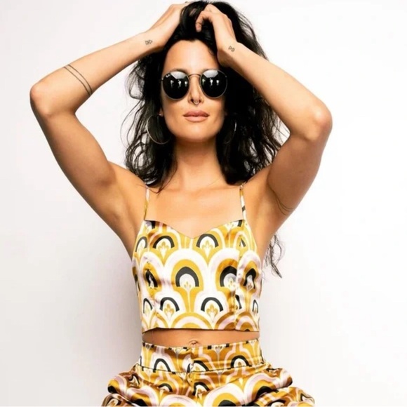 NWT House of Harlow 1960 Art Deco Crop Top - Picture 2 of 7